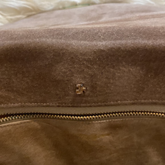 Vintage Leather Crossbody Briefcase Bag EUC One Size Brown & Gold - Picture 6 of 11